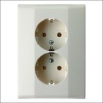 Berker 2-v wcd inbouw ra voor 1,5 doos (h140) 61473002 modul2 creme wit